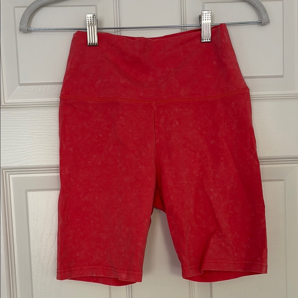 Aerie Red Chill Play Move Biker Short Leggings